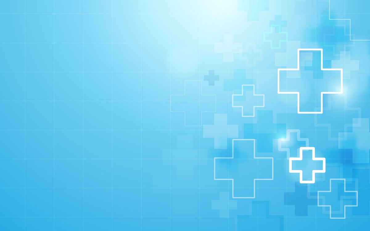 Healthcare cross symbol concept art on a blue background