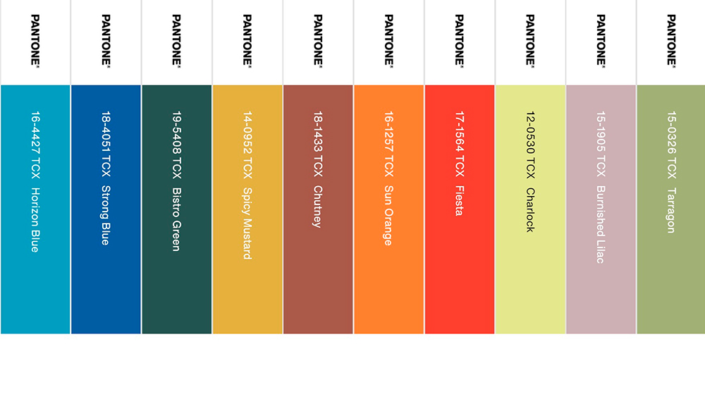 Pantone London Fashion Week colours