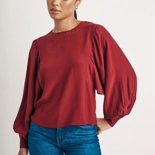 Red satin blouse from Nobody's Child