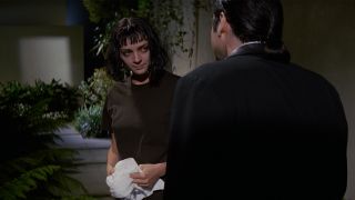 Mia tells her joke in Pulp Fiction