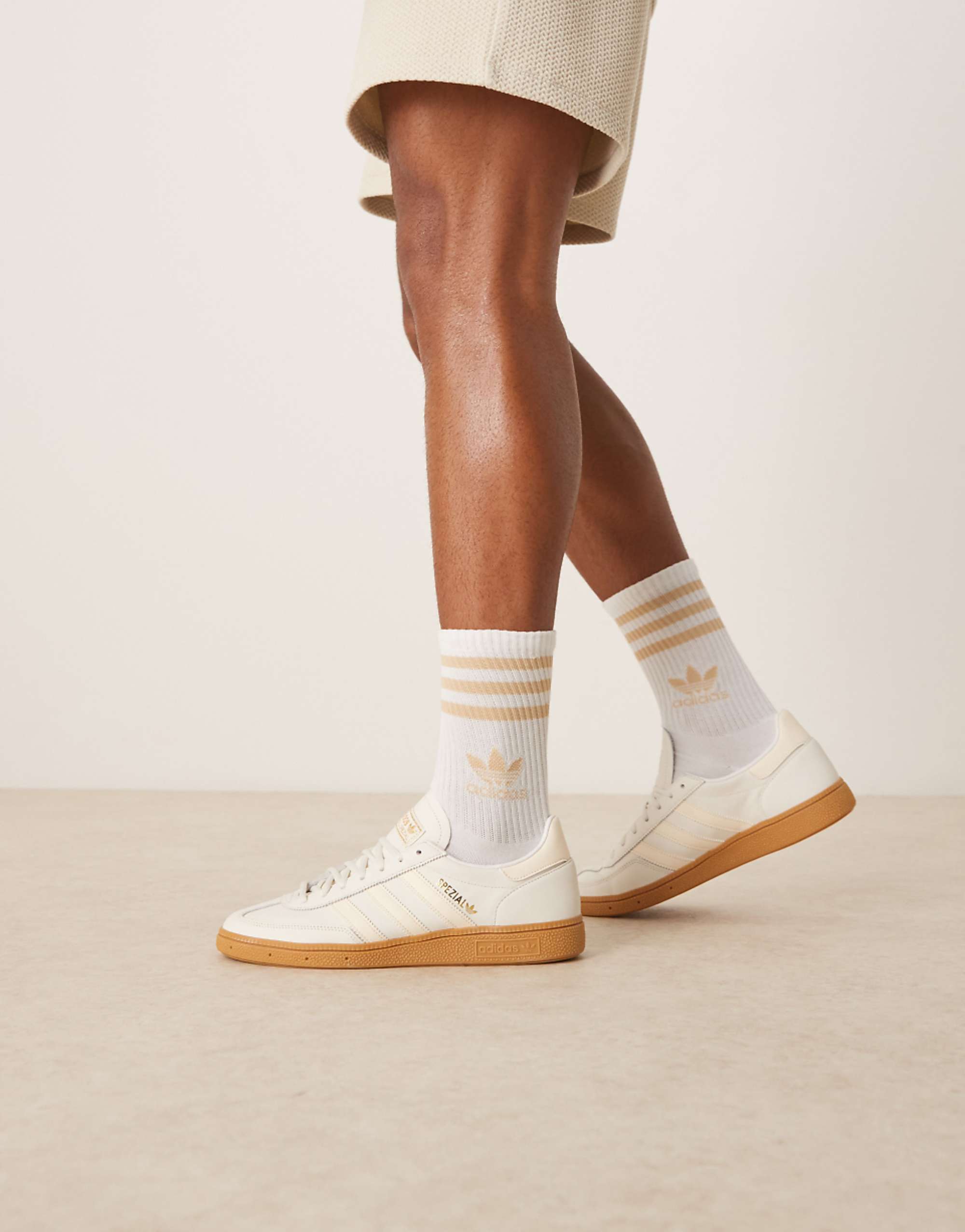 Adidas Originals Handball Spezial Sneakers in White and Beige