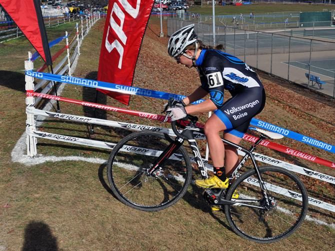 Amanda Carey (Volkswagen Boise Cycling) makes quick work of the "wall".