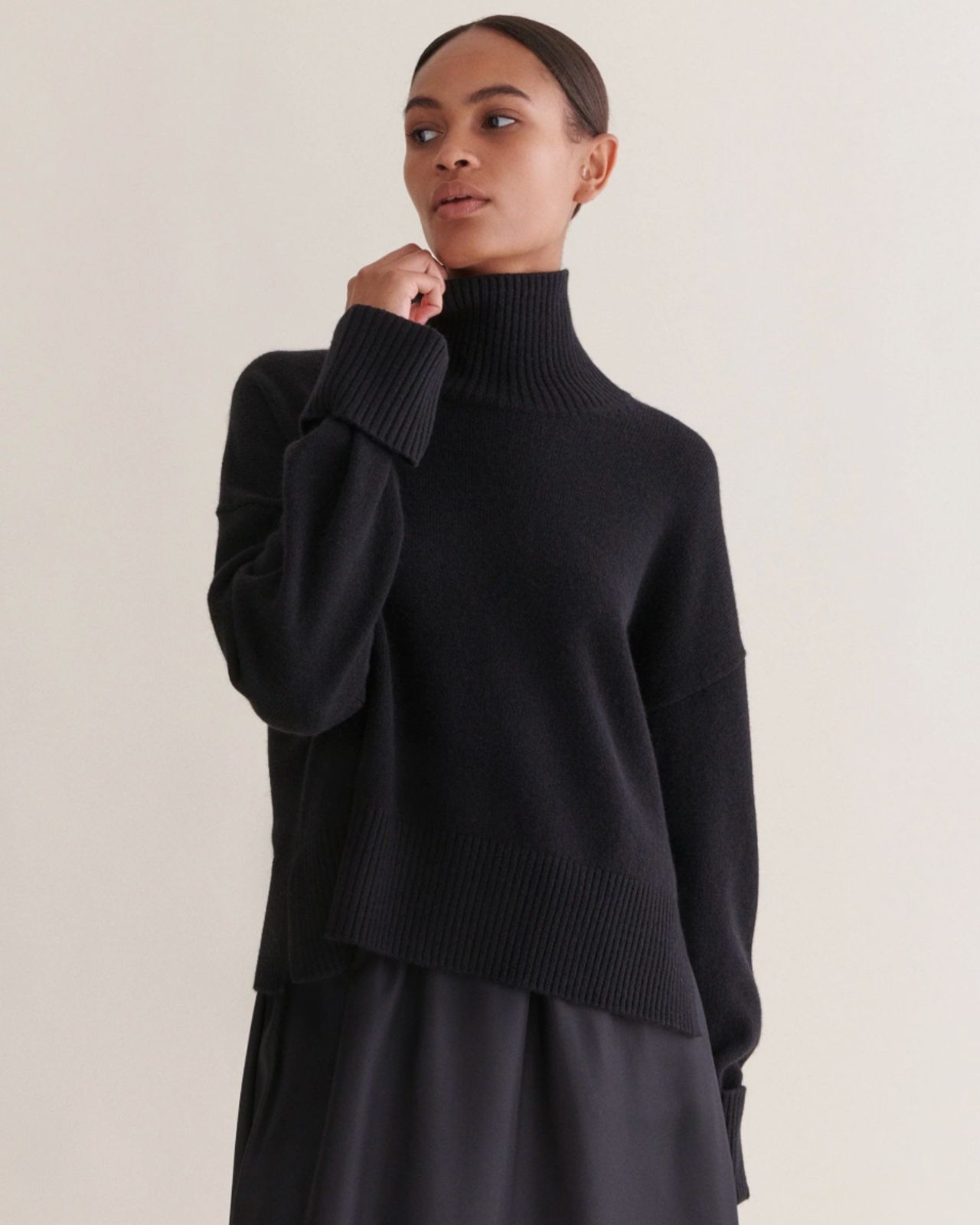 Rise &amp;amp; Fall Cashmere Merino High Neck Jumper