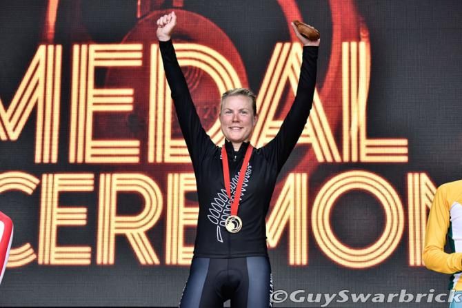 Linda Villumsen (New Zealand) won the Commonwealth Games time trial
