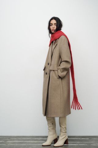 ZARA, Wool Blend Oversized Coat