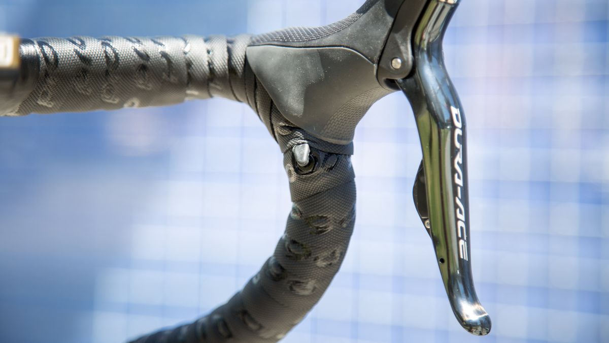 Visconti has spint shifters on the thumb position of the handlebar drops