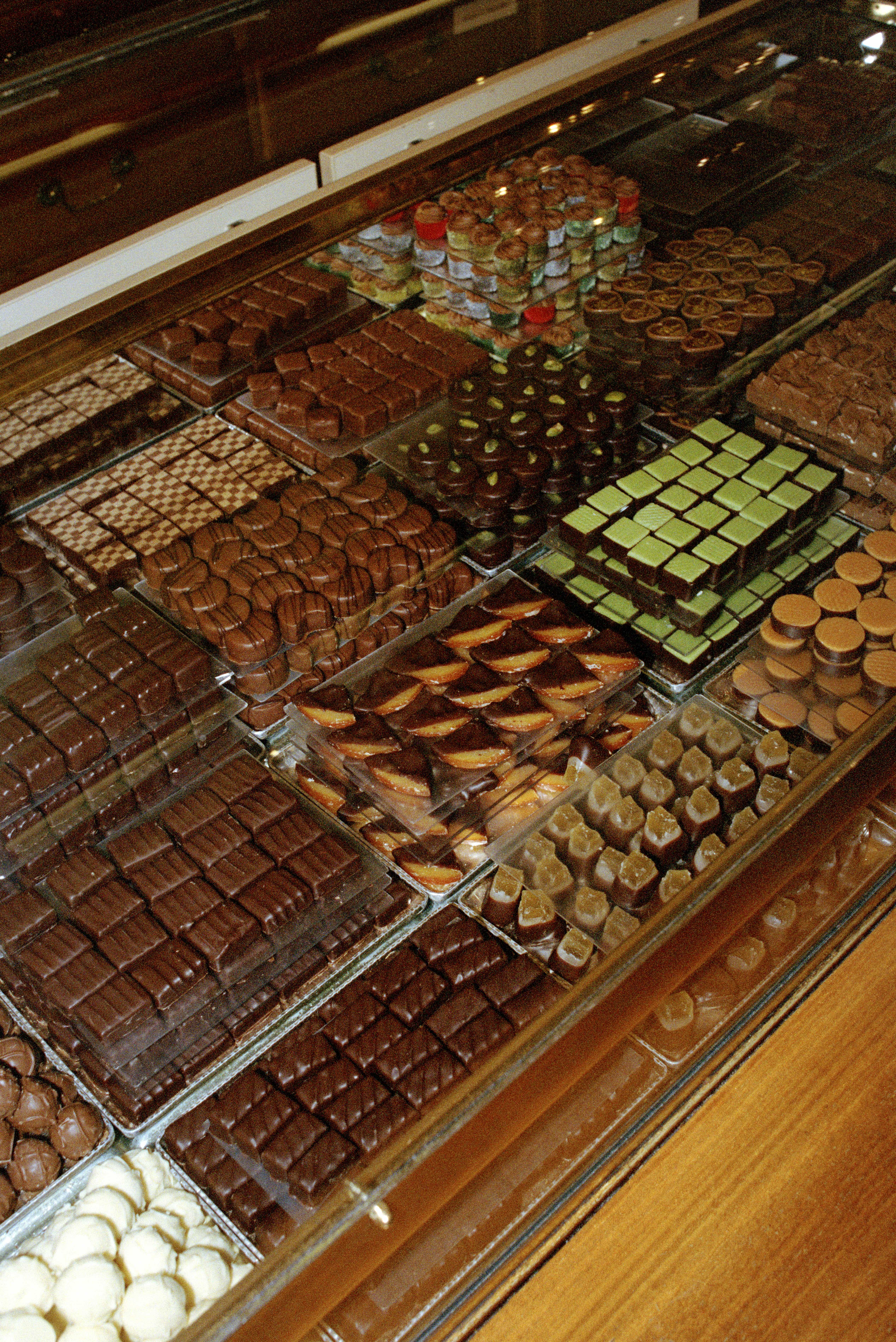 Chocolates on display
