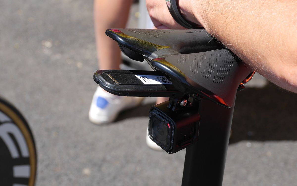 Michael Schar raced the stage with a rear facing GoPro