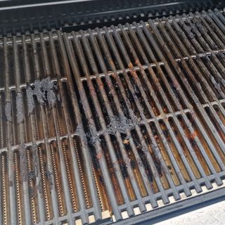 Stuck on, burnt food on Char-Broil BBQ