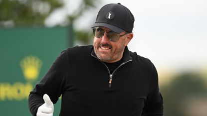 Phil Mickelson during the first round of the 2022 Open Championship