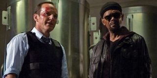 Clark Gregg as Phil Coulson and Samuel L. Jackson as Nick Fury on Agents of S.H.I.E.L.D. (2014)