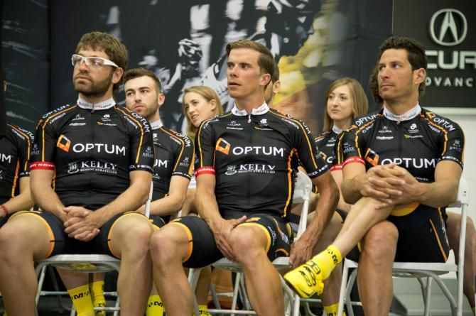 Optum riders at the team presentation