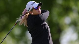 Paula Creamer takes a shot at the Cognizant Founders Cup