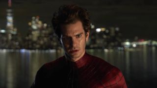 Andrew Garfield's Peter Parker with concerned expression on his face in Spider-Man: No Way Home