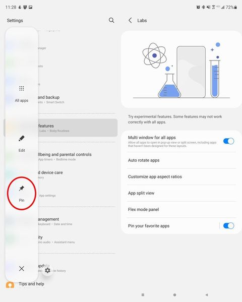 How to pin the app taskbar to the side of your Samsung Galaxy Z Fold 3 ...