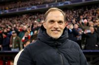 Thomas Tuchel, head coach if FC bayern München smiles prior to the UEFA Champions League quarter-final second leg match between FC Bayern München and Arsenal FC at Allianz Arena on April 17, 2024 in Munich, Germany. (Photo by Alexander Hassenstein/Getty Images) (Photo by Alexander Hassenstein/Getty Images)