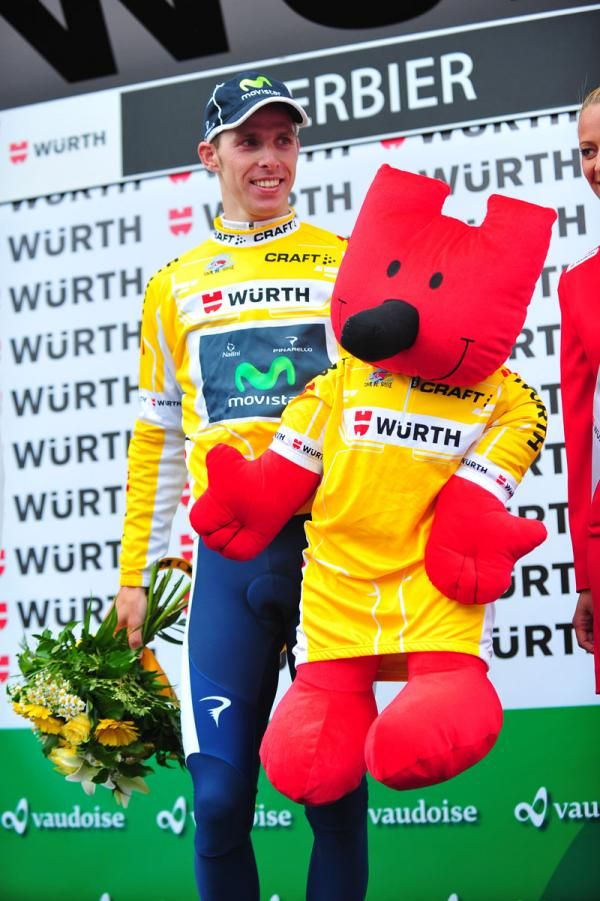 Rui Costa (Movistar) on the podium