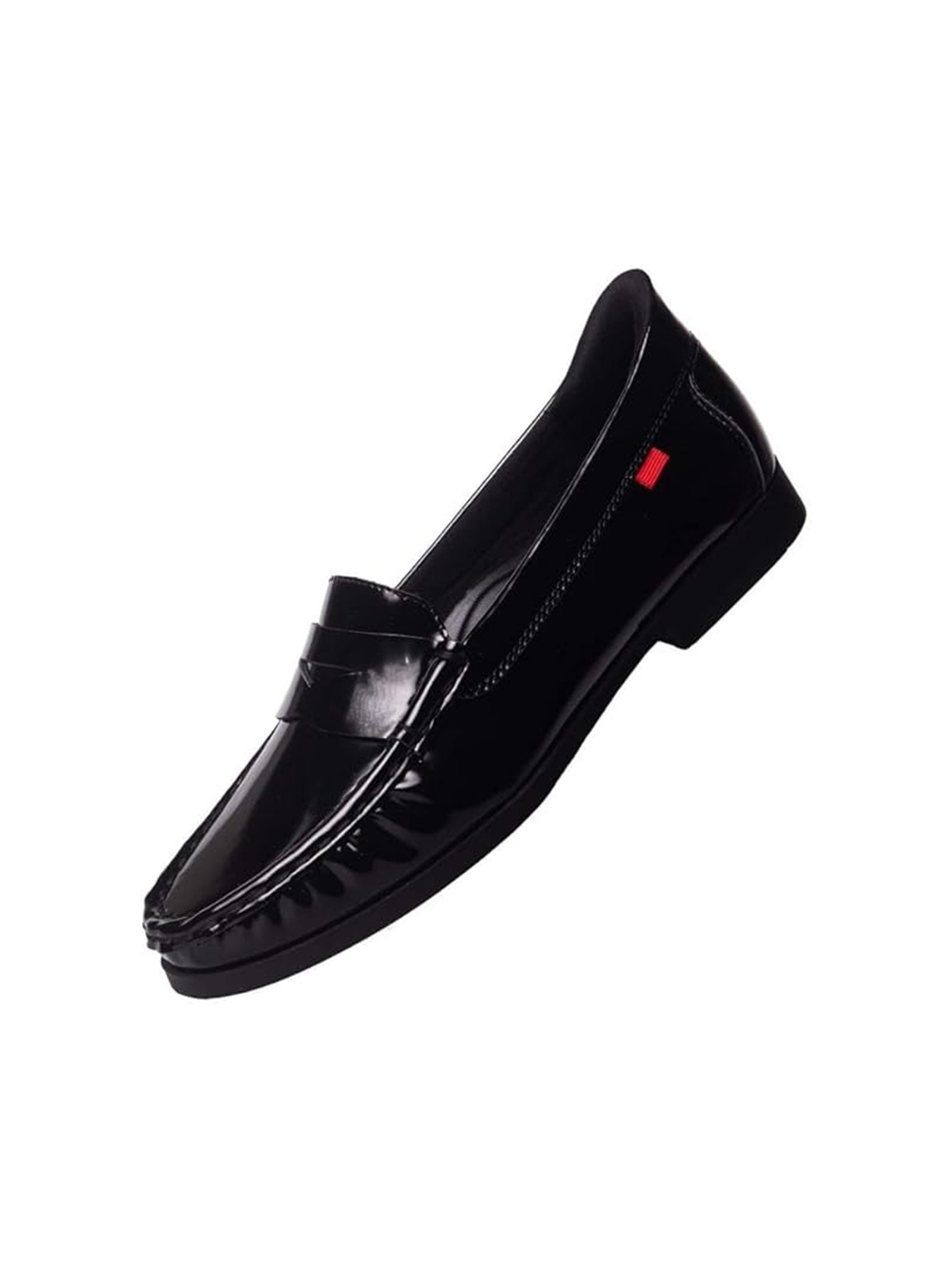 Womens Hands Free Slip on Fashion Classic Casual Comfort Penny Loafers for Women Black Patent