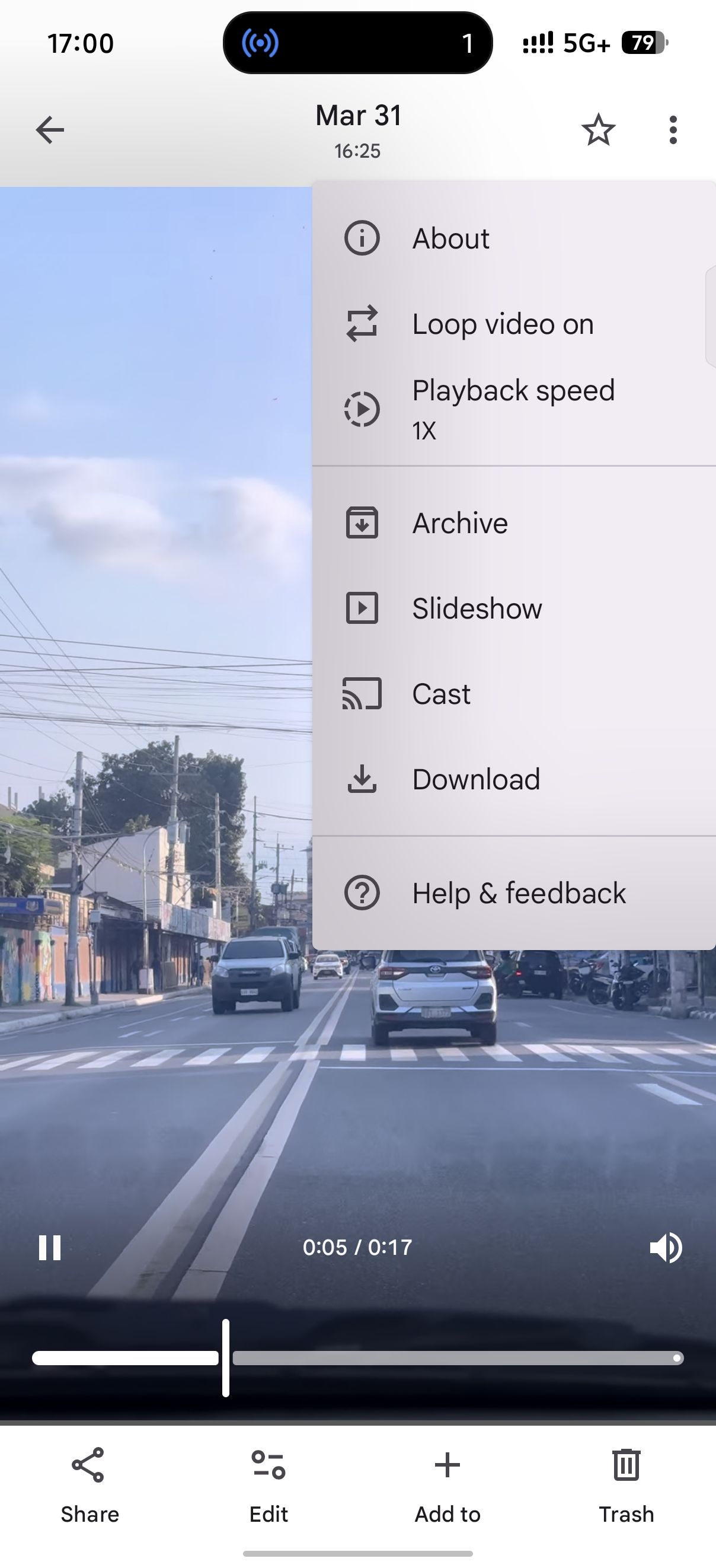 playback speed controls in Google Photos