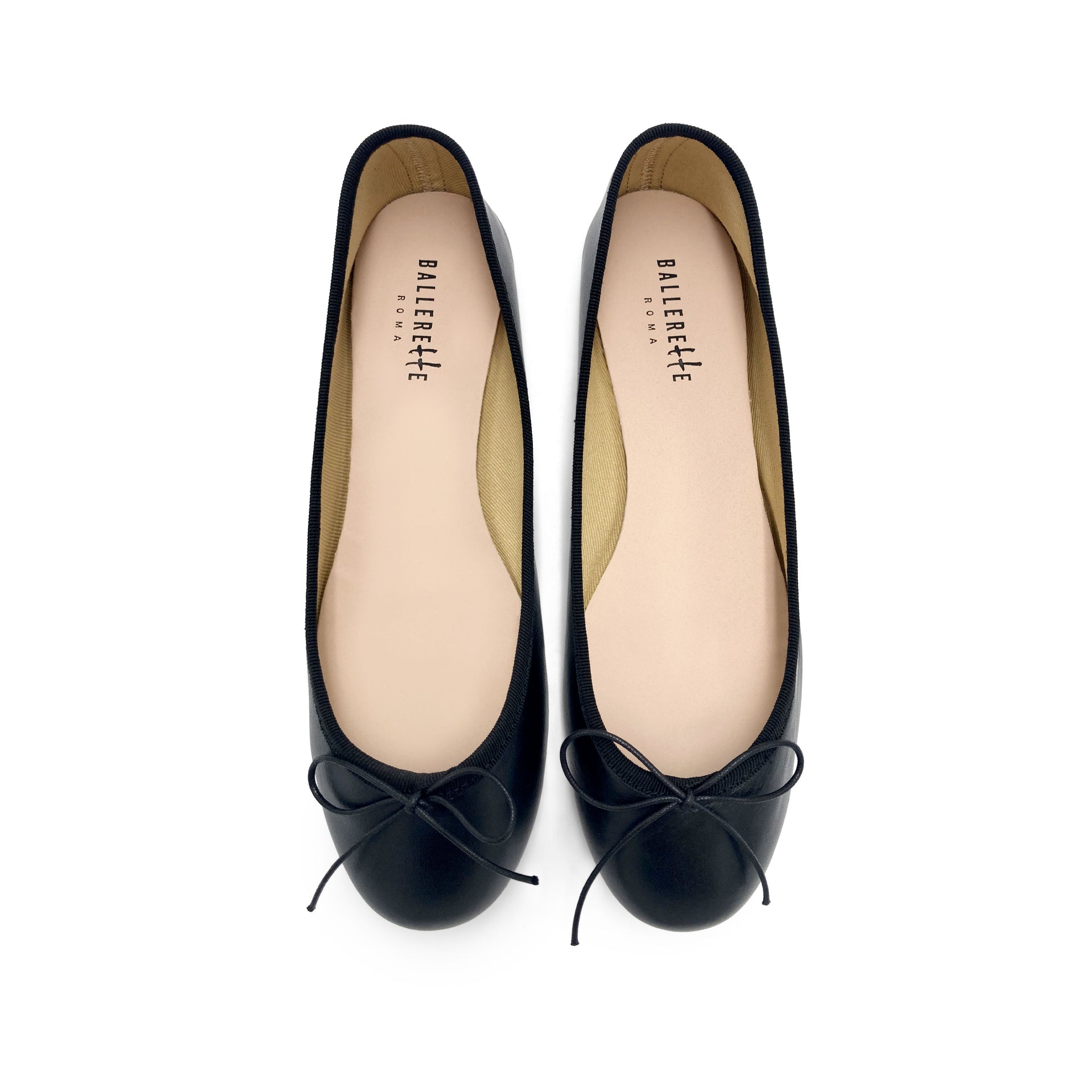 Black Leather Ballet Flats - Us5 - It35