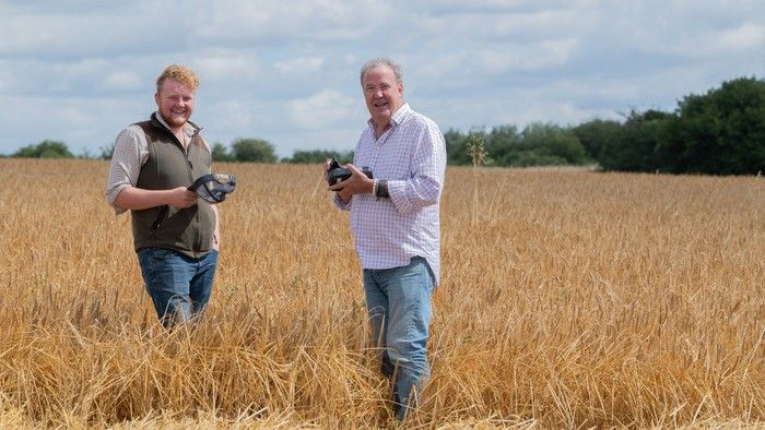 Jeremy Clarkson and Kaleb Cooper in the second series of Clarkson’s Farm 