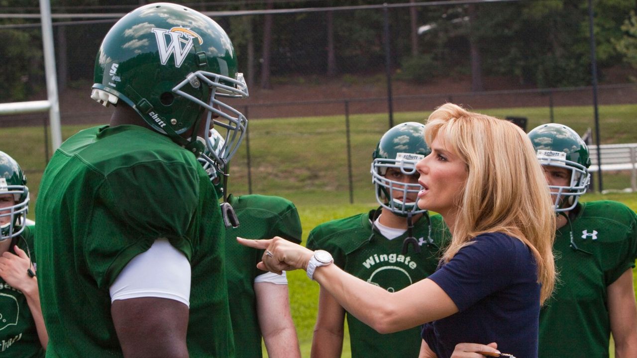 Sandra Bullock and Quinton Aaron in The Blind Side