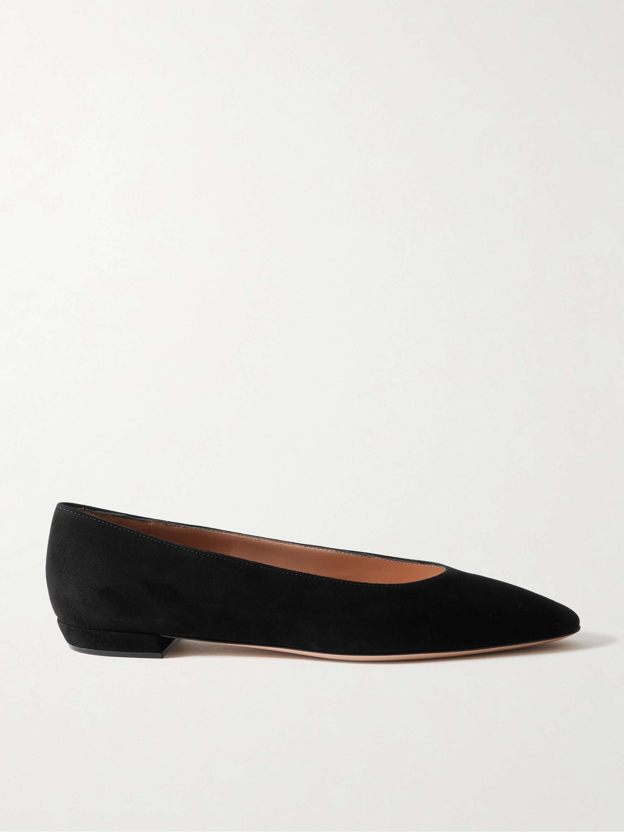 Amelia Suede Point-Toe Flats