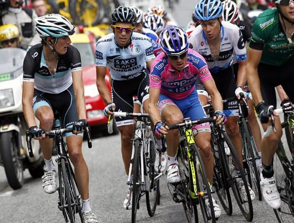 Andy Schleck (Leopard Trek) looks for any signs of weakness in his Tour rivals.