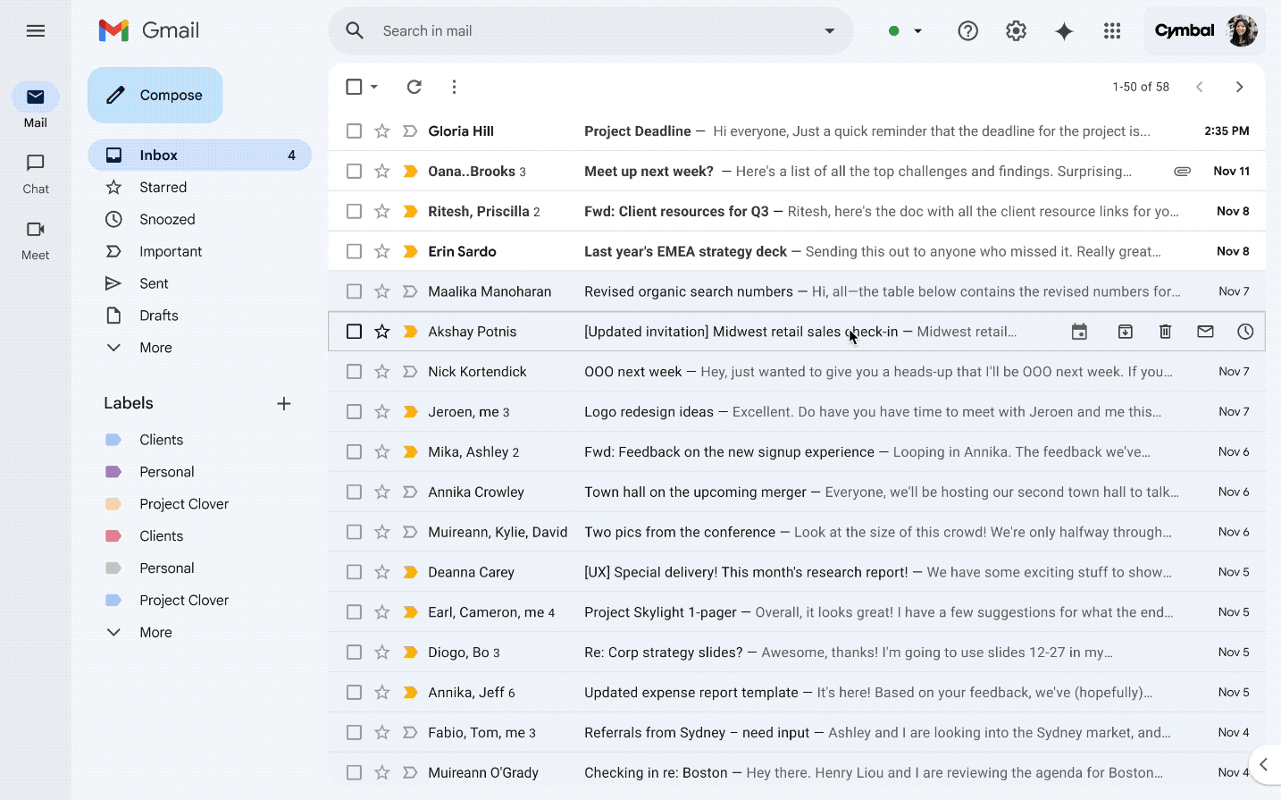 Gmail Gemini example