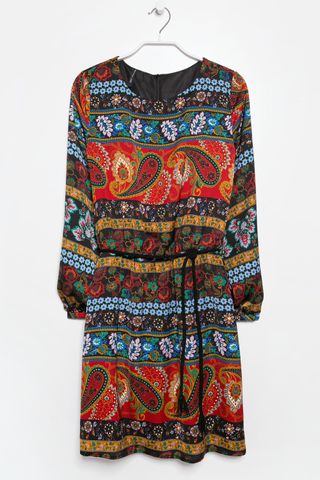 Mango Paisley Print Satin Dress, Was £59.99, Now £29.99