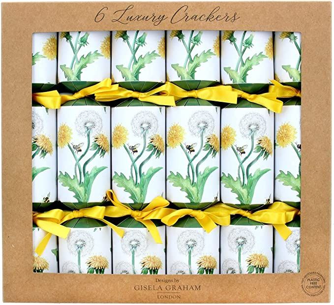 Dandelion decorated Easter crackers