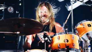 Taylor Hawkins of Foo Fighters performs onstage at the after party for the Los Angeles premiere of "Studio 666" at the Fonda Theatre on February 16, 2022 in Hollywood, California.