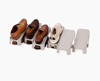 Shoe-In™ Compact 6-Piece Ecru Shoe Caddy