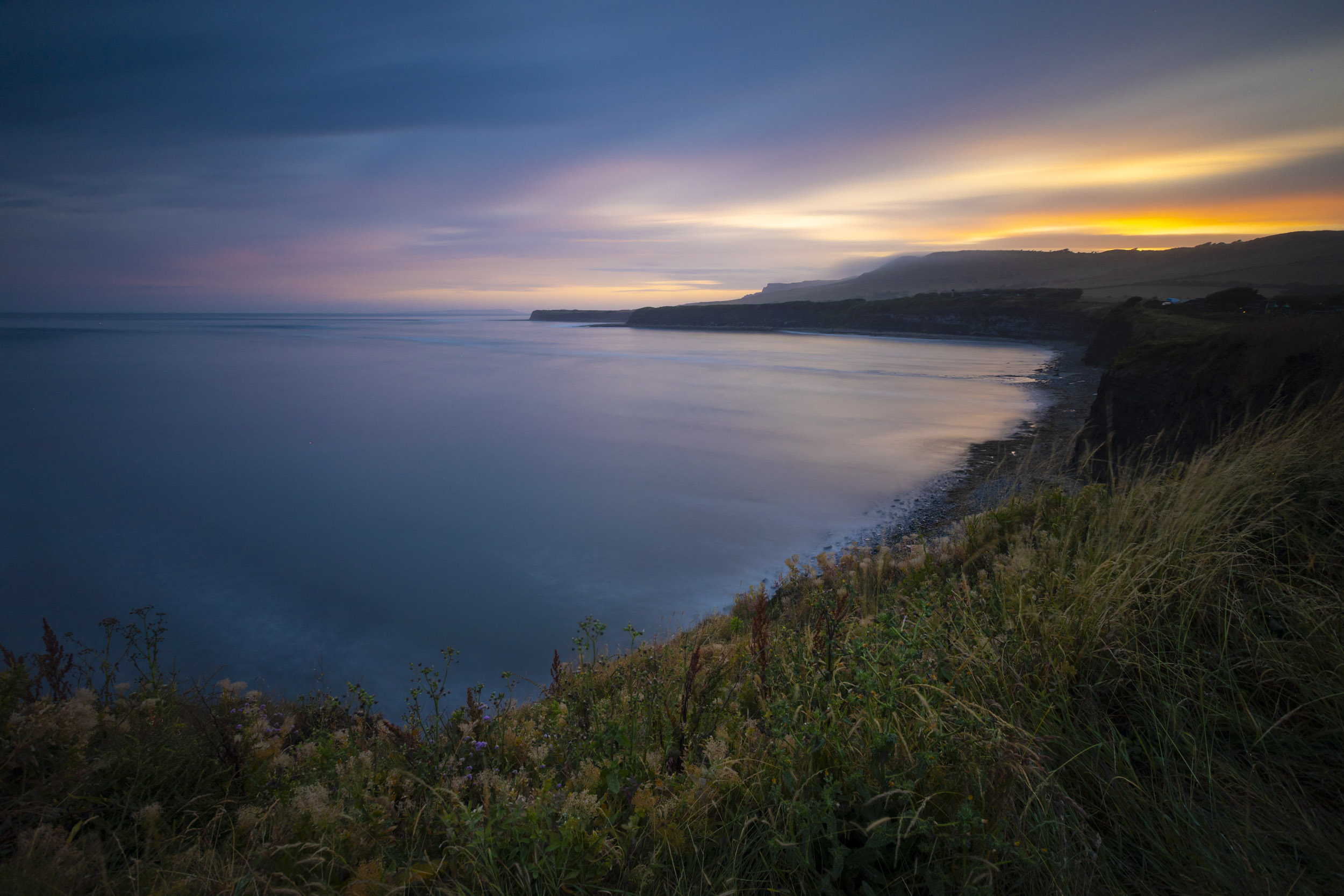A landscape taken with an ND filter to achieve a long exposure