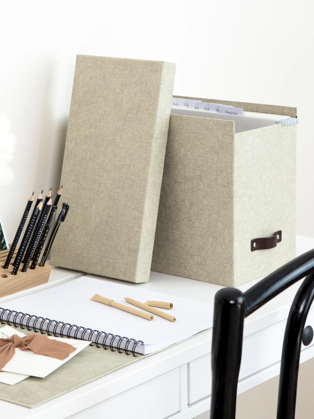 A fabric box for paper from Bigso Box of Sweden