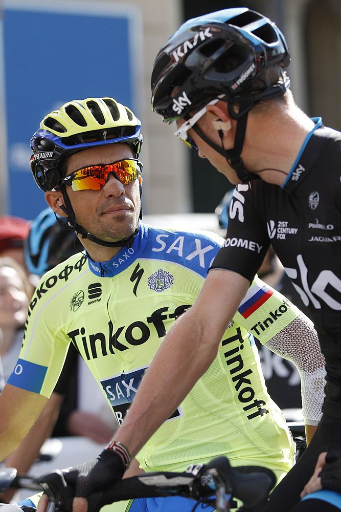 Alberto Contador (Tinkoff-Saxo) and Chris Froome (Team Sky)
