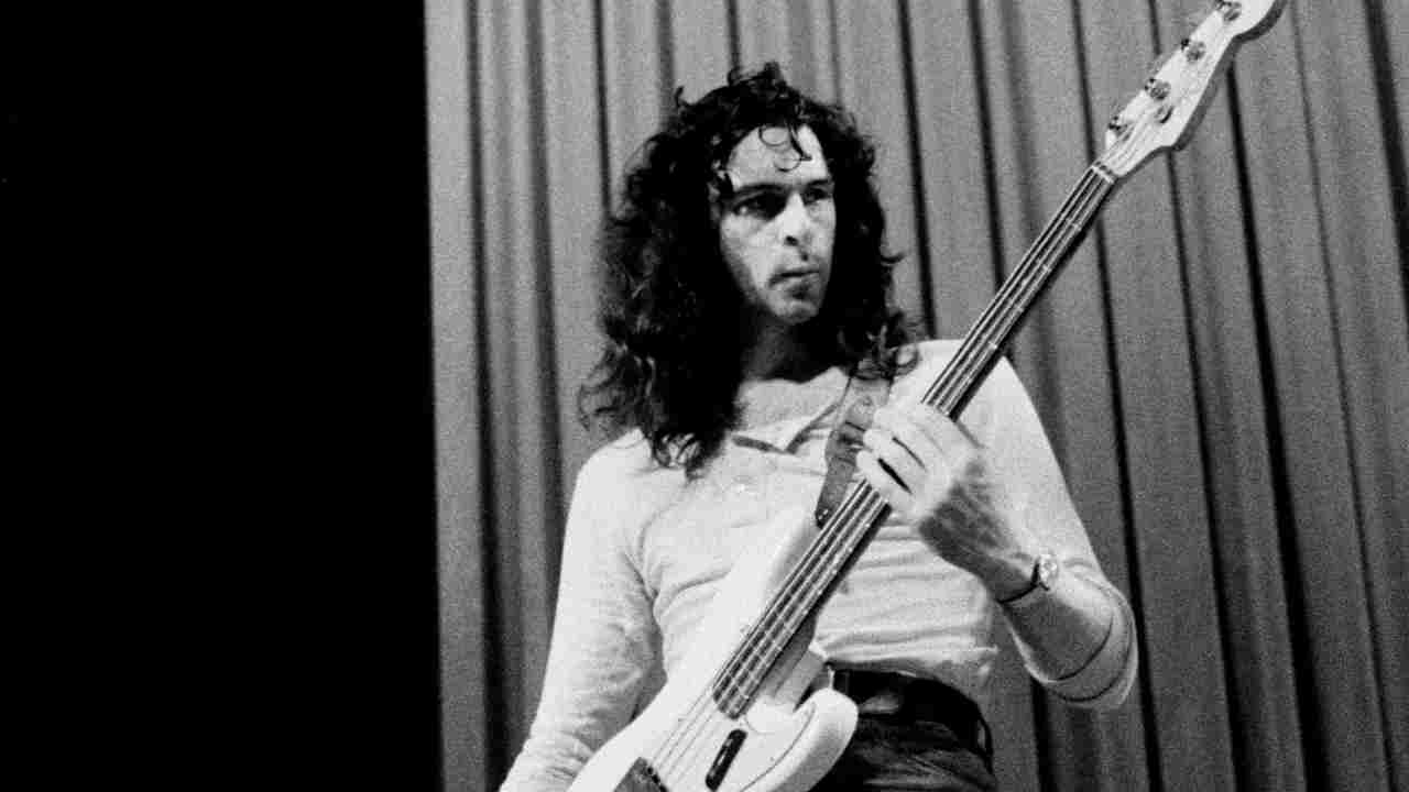 Taste bassist Charlie McCracken performing onstage in the late 1960s