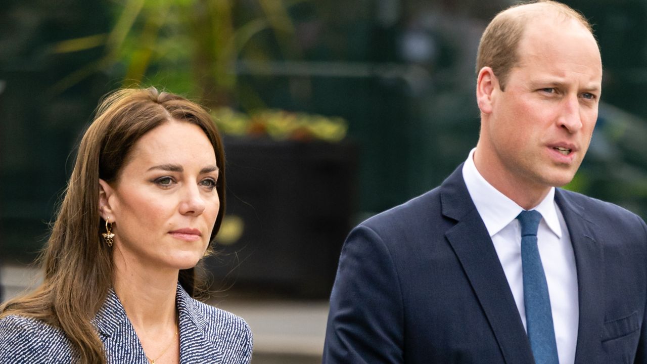 Prince William, Duke of Cambridge and Catherine, Duchess of Cambridge attend the official opening ofThe Glade Of Light Memorial at Manchester Arena on May 10, 2022 in Manchester, England. The Glade of Light Memorial commemorates the victims of the terrorist attack that took place after an Ariana Grande concert at Manchester Arena on May 22, 2017. 