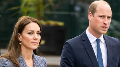 Prince William, Duke of Cambridge and Catherine, Duchess of Cambridge attend the official opening ofThe Glade Of Light Memorial at Manchester Arena on May 10, 2022 in Manchester, England. The Glade of Light Memorial commemorates the victims of the terrorist attack that took place after an Ariana Grande concert at Manchester Arena on May 22, 2017. 