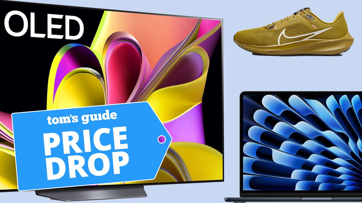 LG B3 OLED, Nike Pegasus shoes, and MacBook Air M3