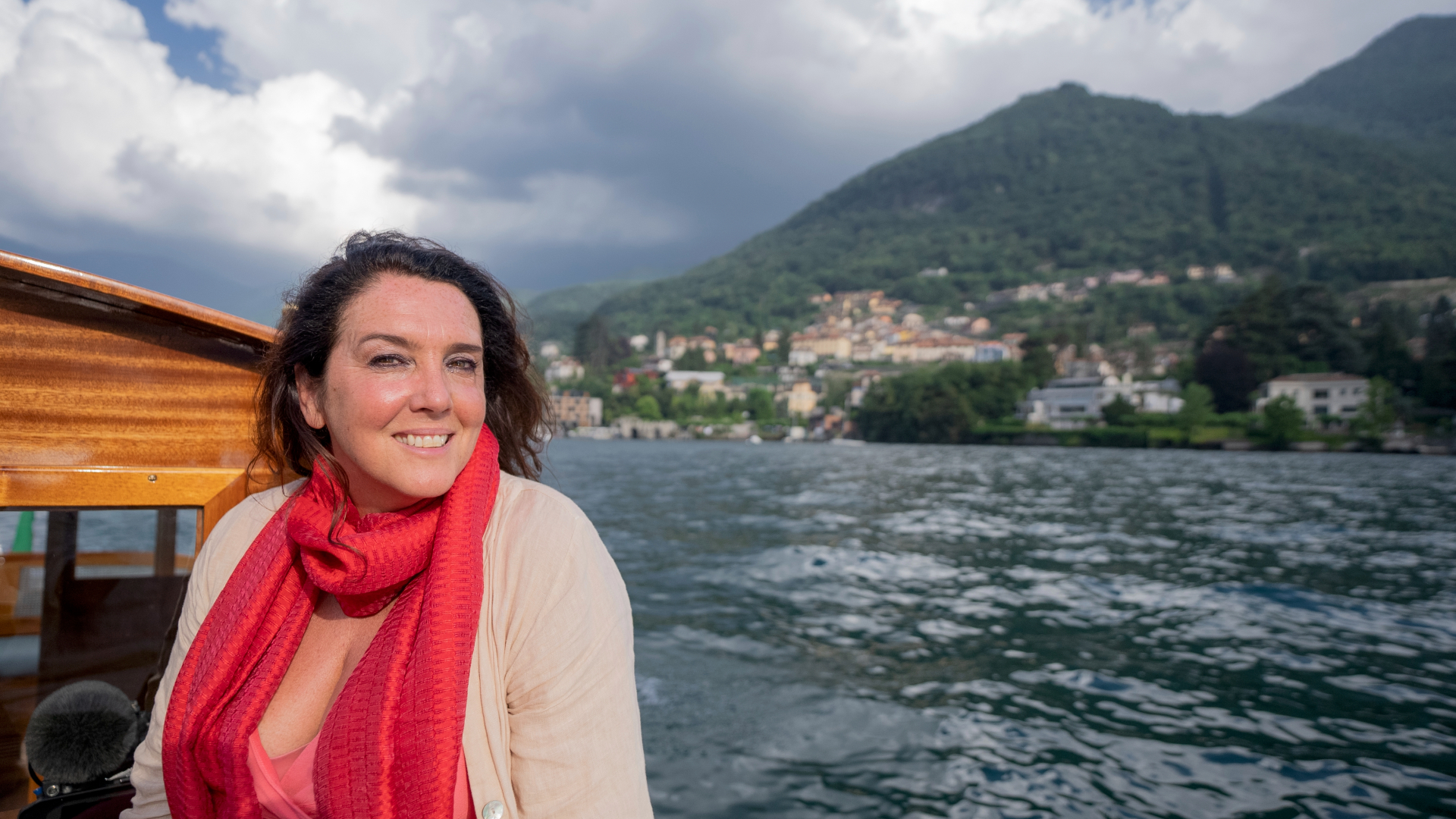 Bettany Hughes on holiday in Italy