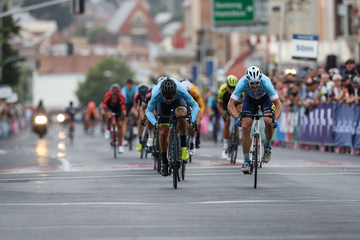 The sprint finish at the Australian criterium championships