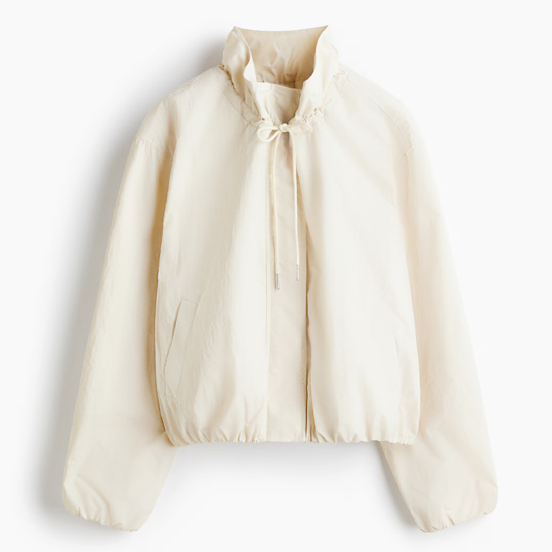 cream windbreaker jacket H&amp;M