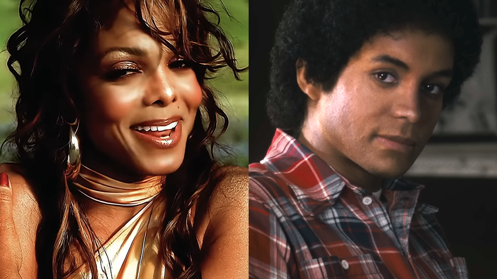 Janet Jackson in Someone To Call My Lover music video and Jaafar Jackson as young Michael Jackson in Michael 