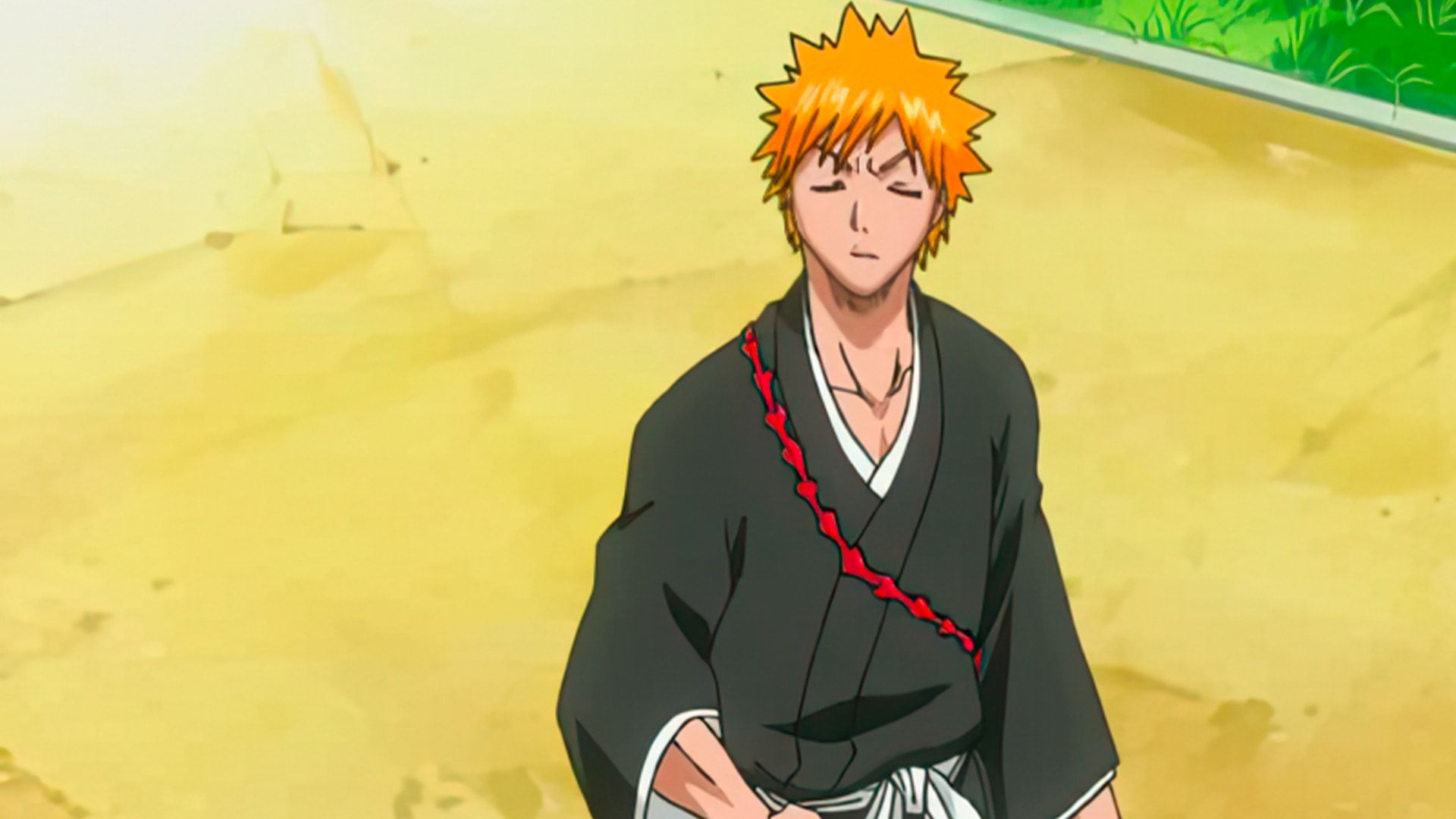 Ichigo looking annoyed in Bleach