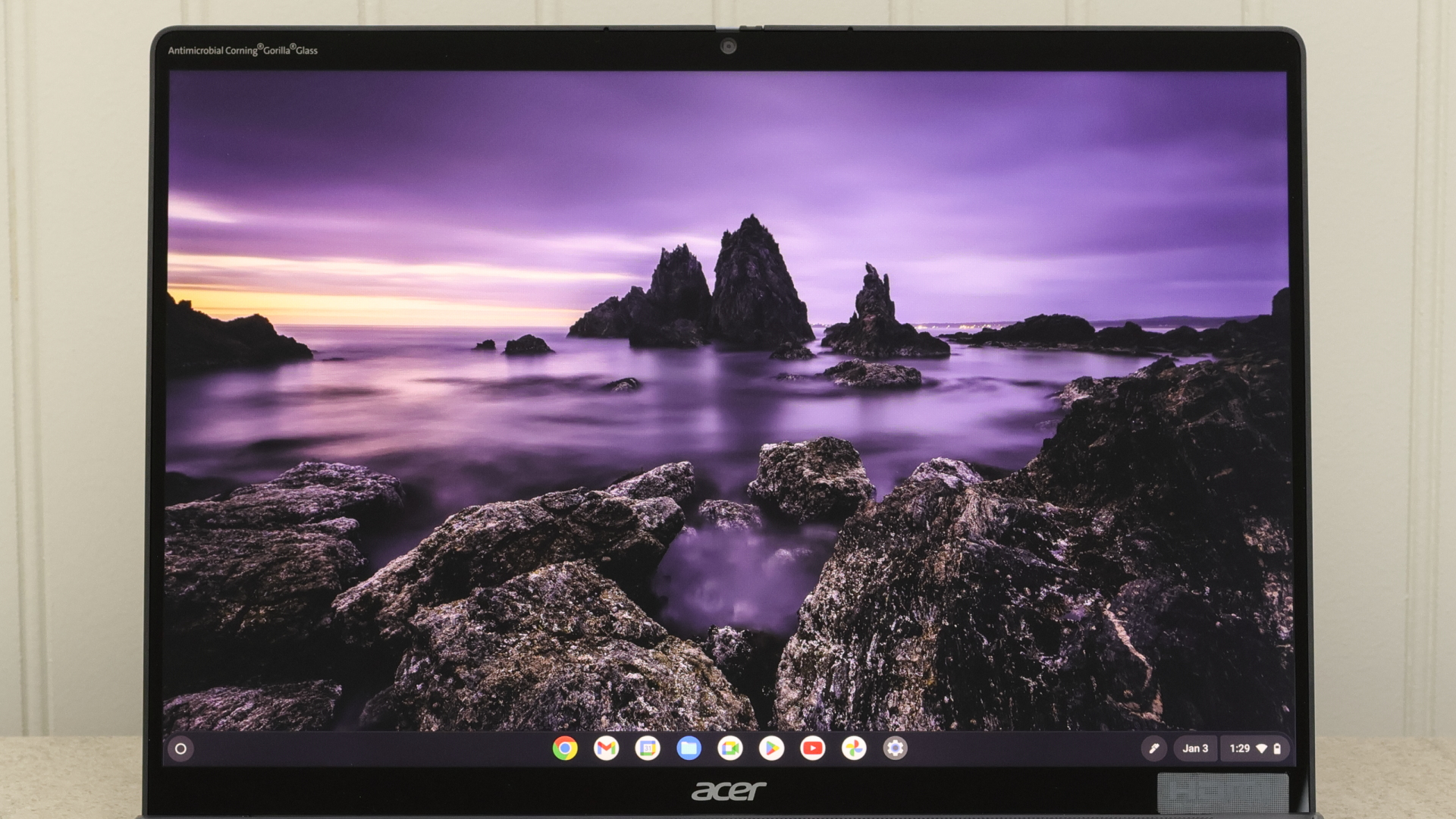 Acer Chromebook Spin 714 unidad de revisión de cerca en la pantalla