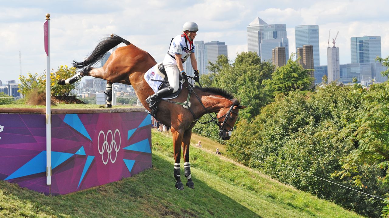 Zara Tindall (n&amp;eacute;e Phillips) and High Kingdom at the London 2012 Olympics.