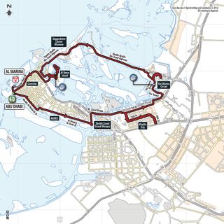 Abu Dhabi Tour 2016 stage two map