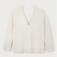 Cashmere V-Neck Lounge Sweater | Was £170, now £107.40 at The White Company (save £62.60)
