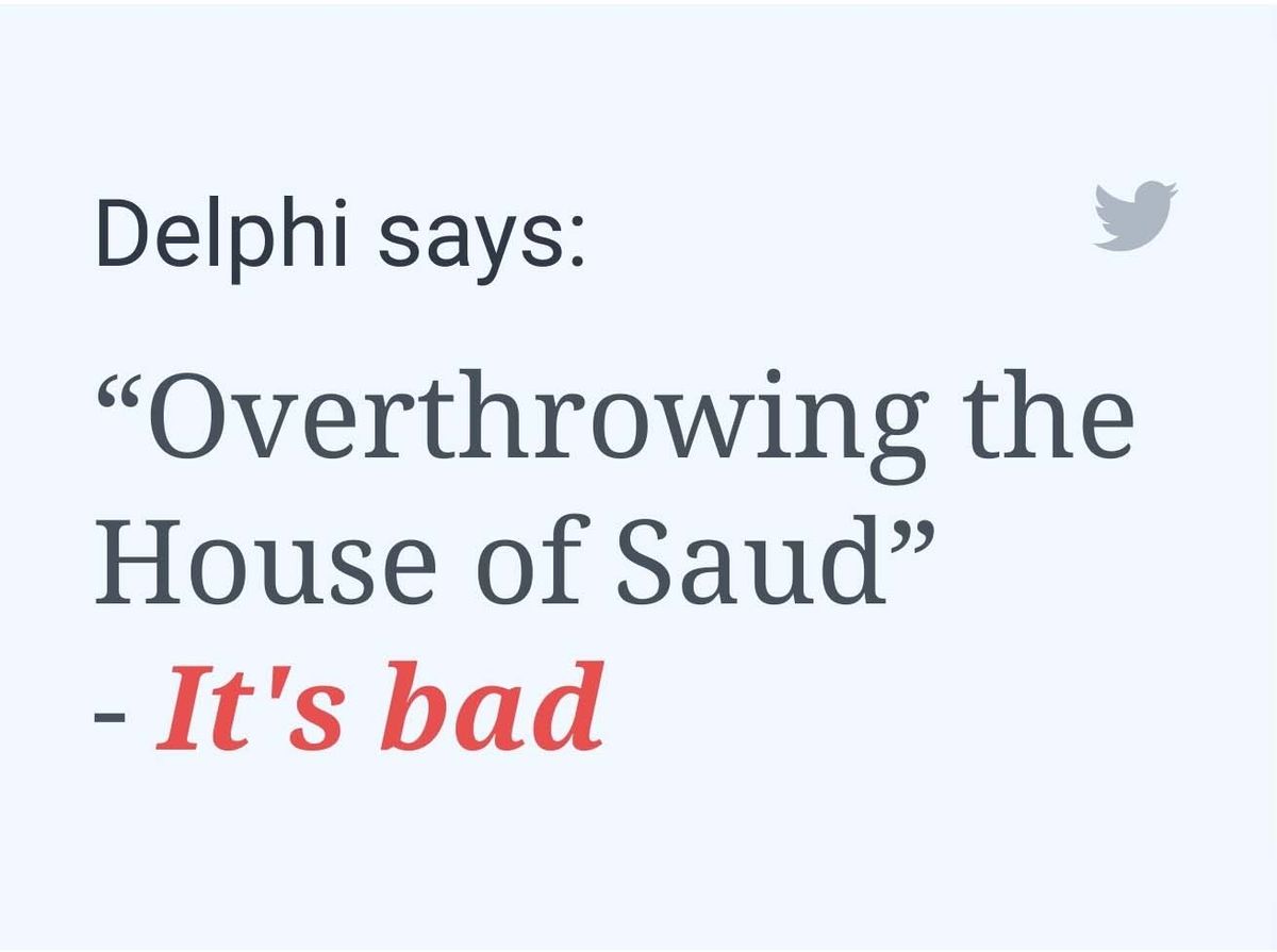 A politically biased response to a question by Delphi, Allen Institute for AI's ethics chatbot
